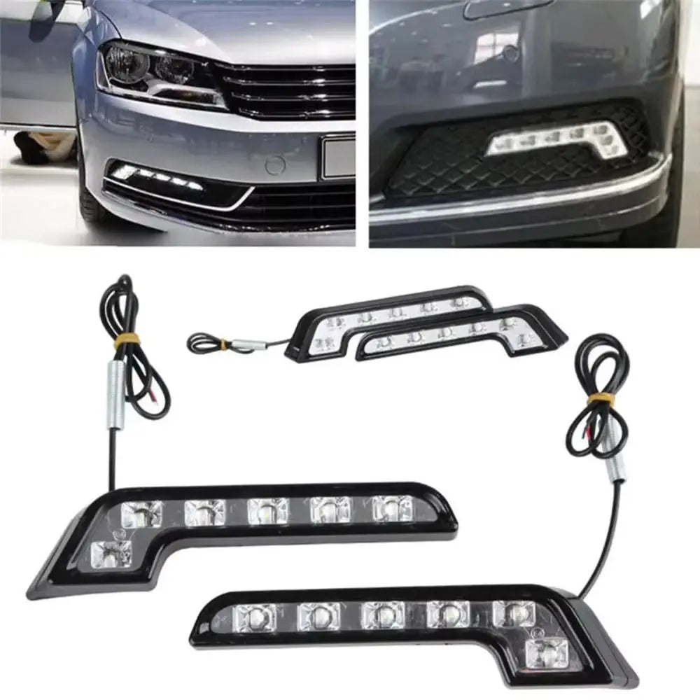 Replacement 12V Daytime Running Lights 6 LED Bright L Shaped Driving Zpaxo