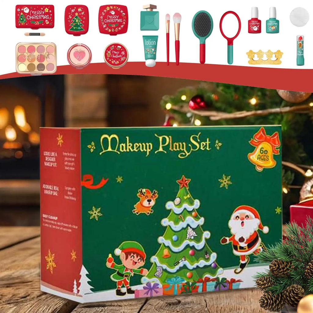 Toddler Pretend Makeup Kids Fake Christmas Cosmetic Set Realistic Toddler Pretend Play Makeup Kit For Birthday Christmas Zpaxo