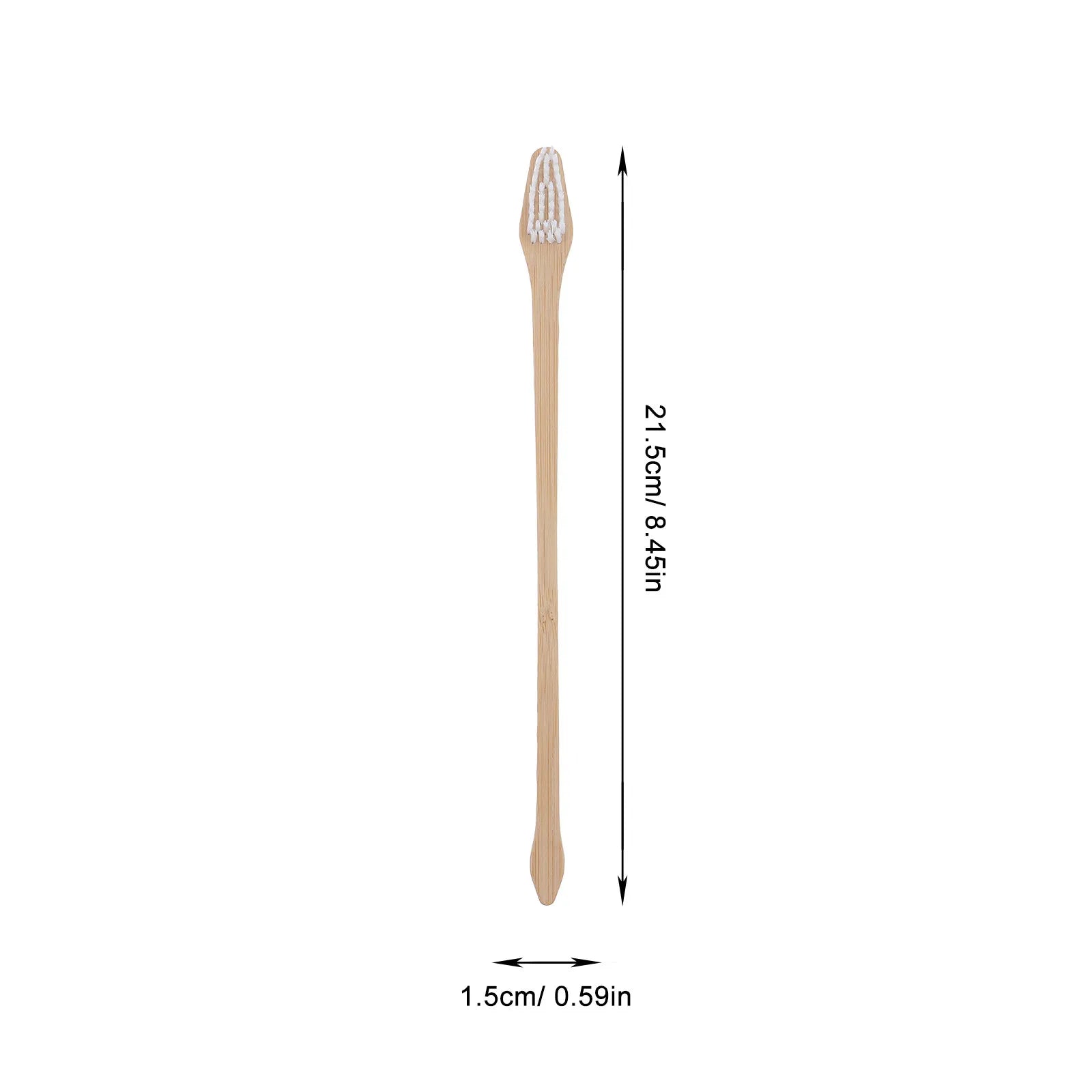 2Pcs Pet Toothbrush Double-Head Bamboo Handle Non-Slip Comfortable Dog Cat Oral Cleaning Tool Prevent Plaque Tartar Gingivitis