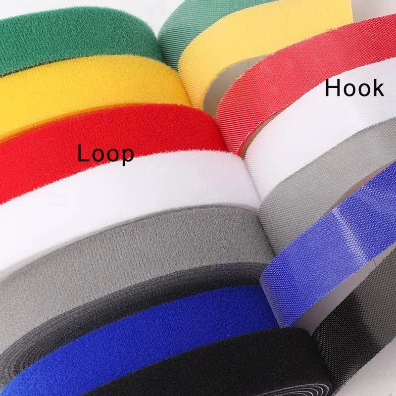 5M Roll Fastening Tape Cable Ties Reusable Double Side Self Adhesive Zpaxo