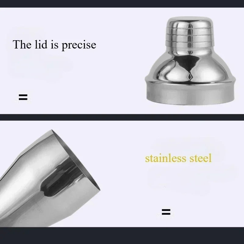 2025 Hot 250/350/550/750ml Stainless Steel Cocktail Shaker Wine Mixer Cocktail Shaker Professional Barware Party Bar Tools Zpaxo