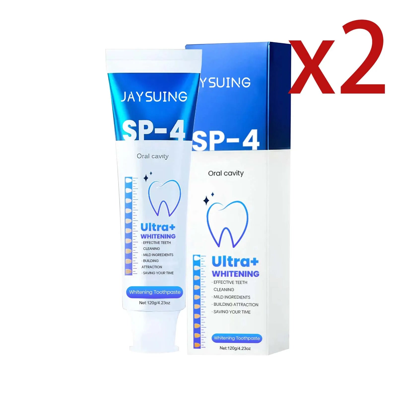 Jaysuing Xylitol Toothpaste – Whitening & Plaque Removal 120g Whitening Toothpaste Zpaxo 2x120g