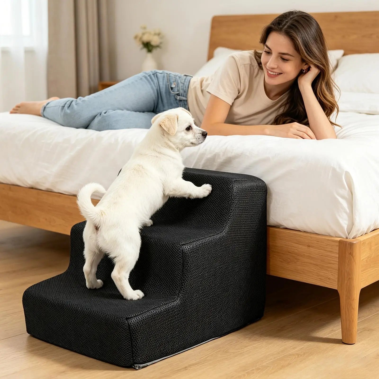 Dog Stairs Washable Puppy Ladder Automotive Cat Steps Pet Parents