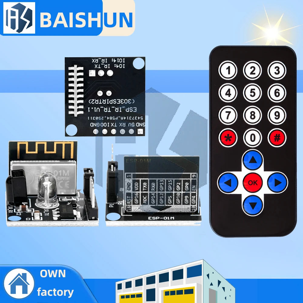 ESP8285 ESP-01M IR Transceiver Wifi Wireless Module Remote Control Switch Development Learning Board esp 8285 ESP01M ESP 01M Zpaxo