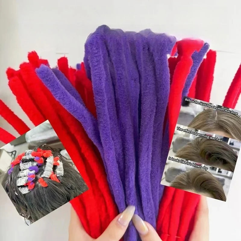 4/6/8/10/12MM Afro Hair Perm Rod Small Wavy Fluffy Corn Perm Roller Curlers Bar Wild Curly Hair Maker Tools Hair Styling Tool Zpaxo