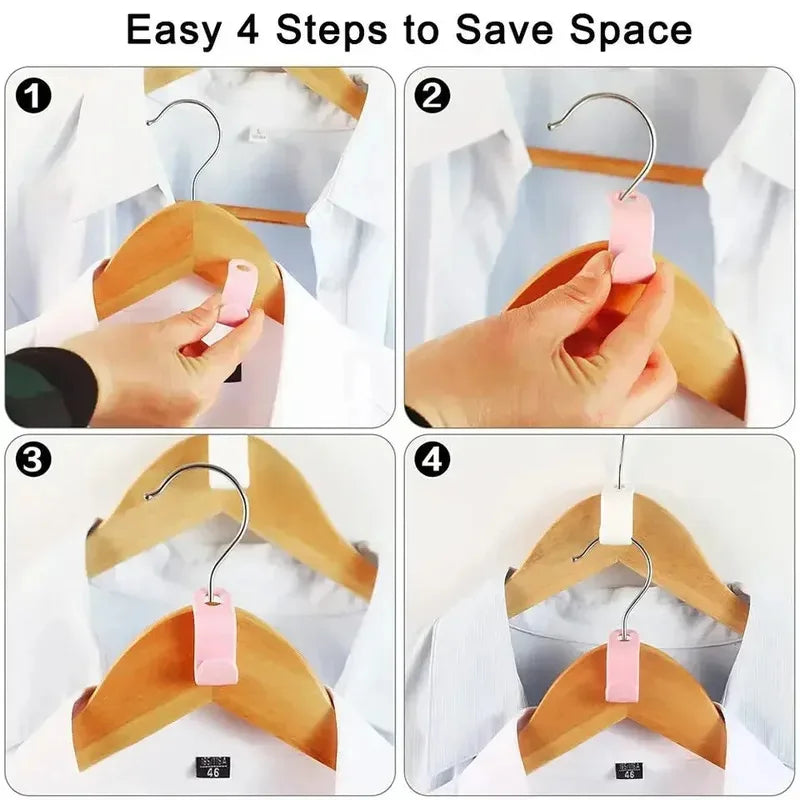 Stackable Wardrobe Hanger Hooks – Space-Saving Closet Organizer