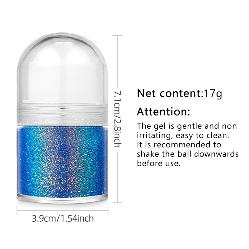 Rolling Sequin Face Body Glitter Gel Lasting Shine Sparkling Sequins Glitter Gel for Carnival Parties Festival and Stage Makeup Zpaxo