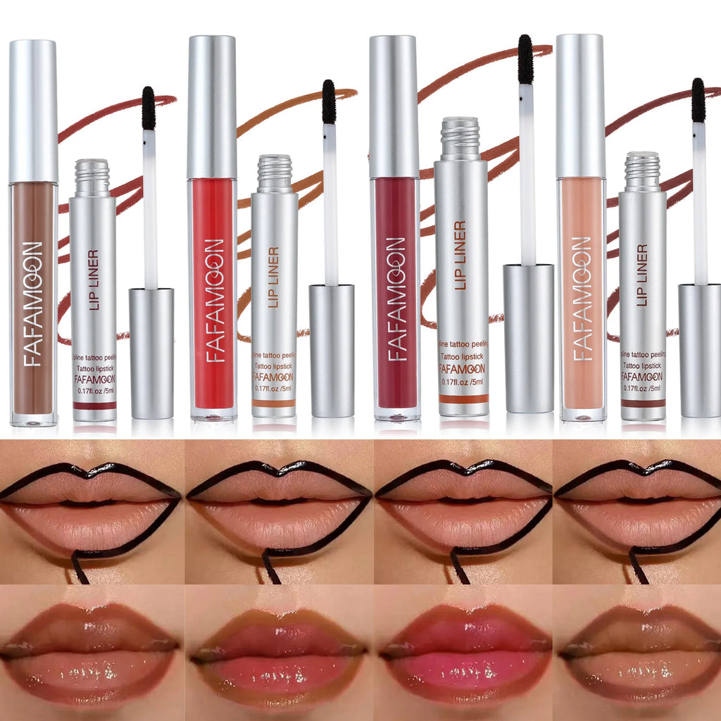 Peel-off Lip Liner Gloss Long-lasting Glossy Lightweight Moisturizing