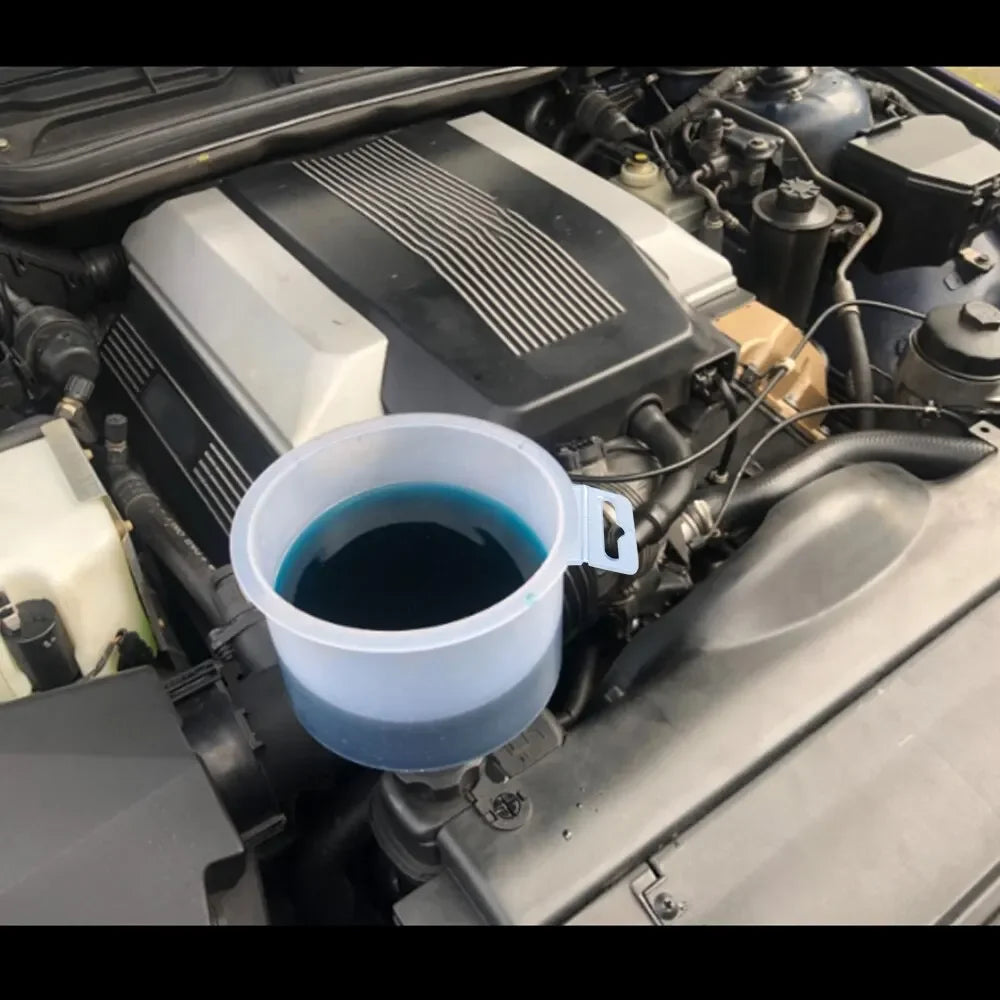 Spill Proof Coolant Filling Plastic Funnel Universal Vehicles Oil Zpaxo