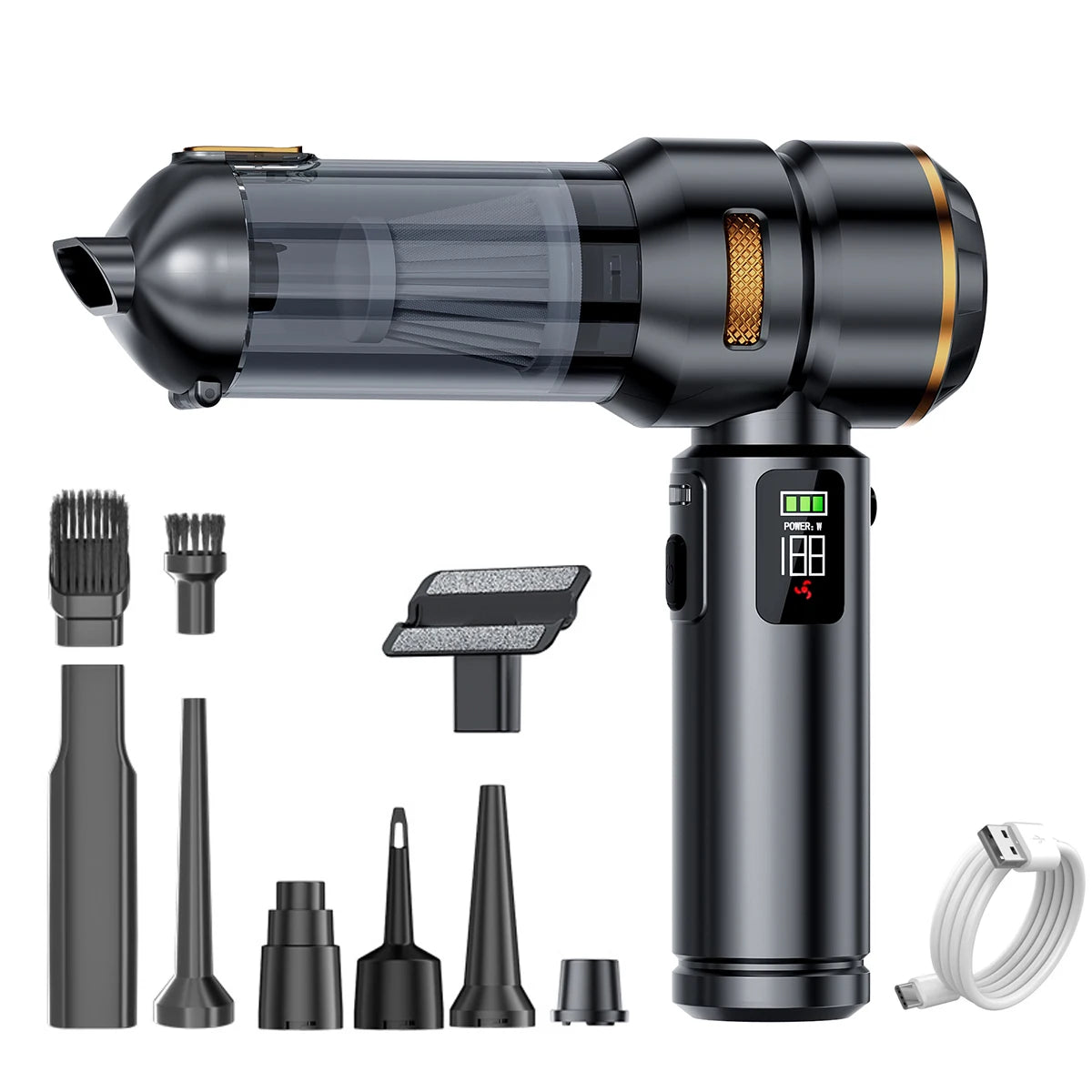 Portable Vacuum Cleaner Wireless Car Rechargable Home Cleaning Blow