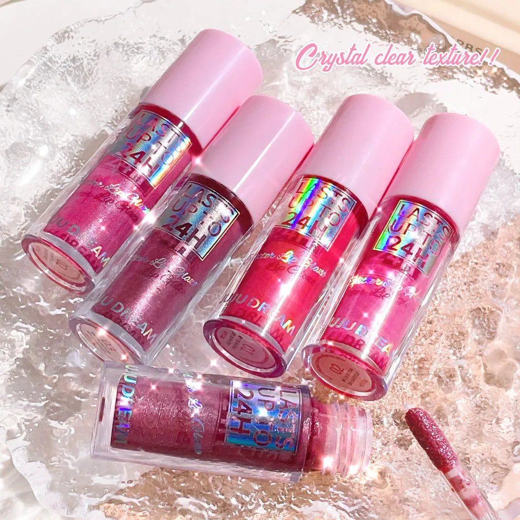 Flowing light Glitter Lip Glaze Long Lasting Lip Gloss Waterproof Liquid Lipstick Makeup Lip Oil Lip Tint Moisturizing Zpaxo