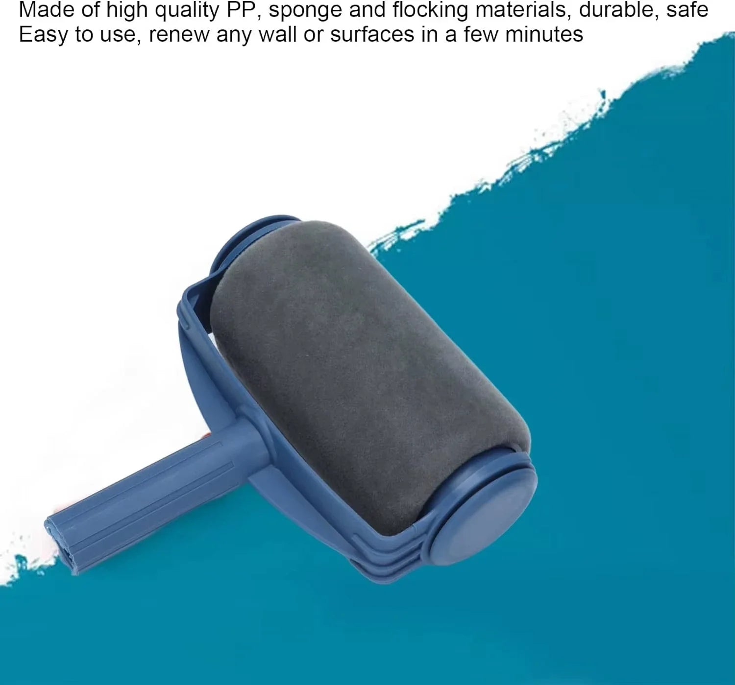 1Pc Paint Roller Brush - Handheld Paint Roller - Cleaning Paint Roller - Roller Tool For Painting Room Walls Ceilings Floors Zpaxo