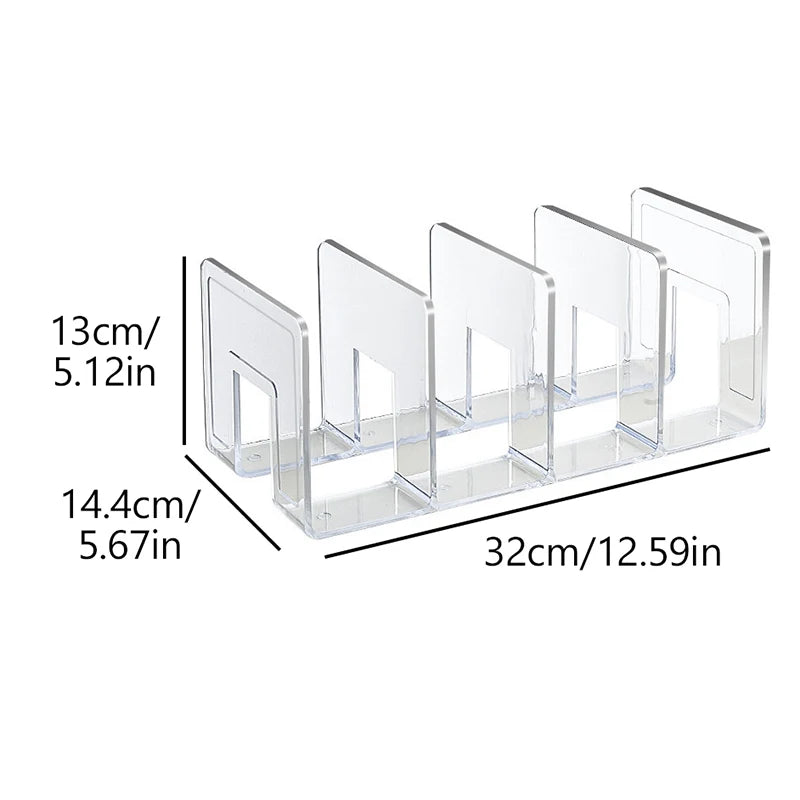 Holder Clear Plastic Purse Handbag Organizer 4 Sections Bag Closet Shelf Divider Purse Display Stand Handbag Storage Organizer Zpaxo Transparent