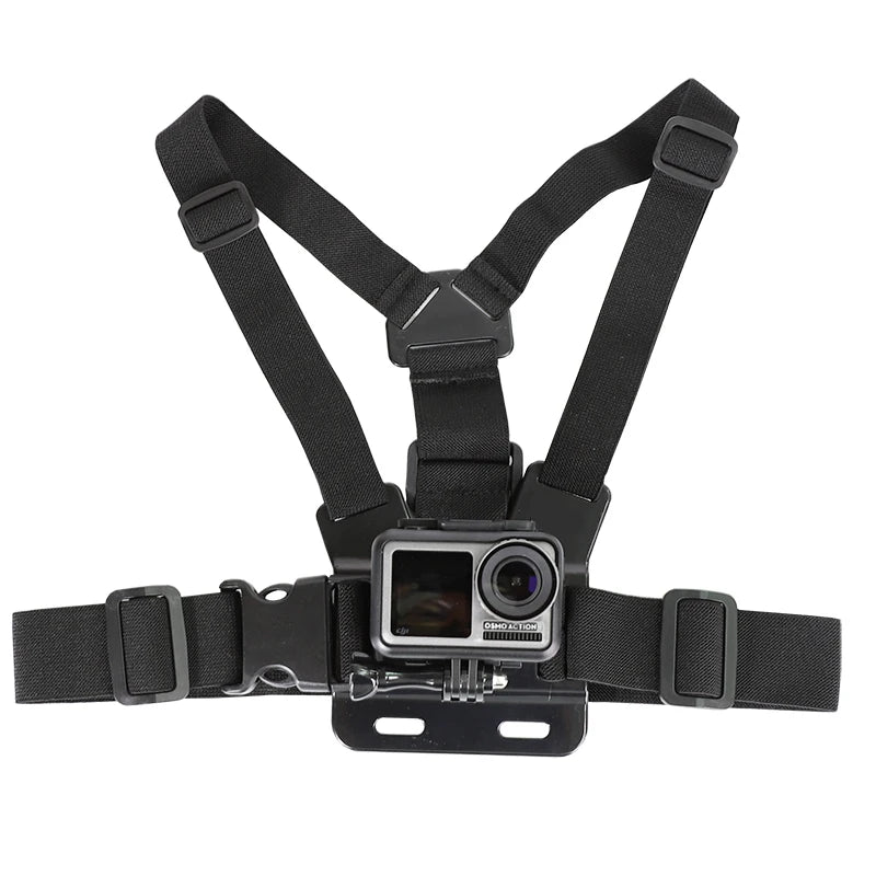 Universal Chest Strap Mount Belt Gopro Hero Series Insta360 X3 X2 DJI Zpaxo Black
