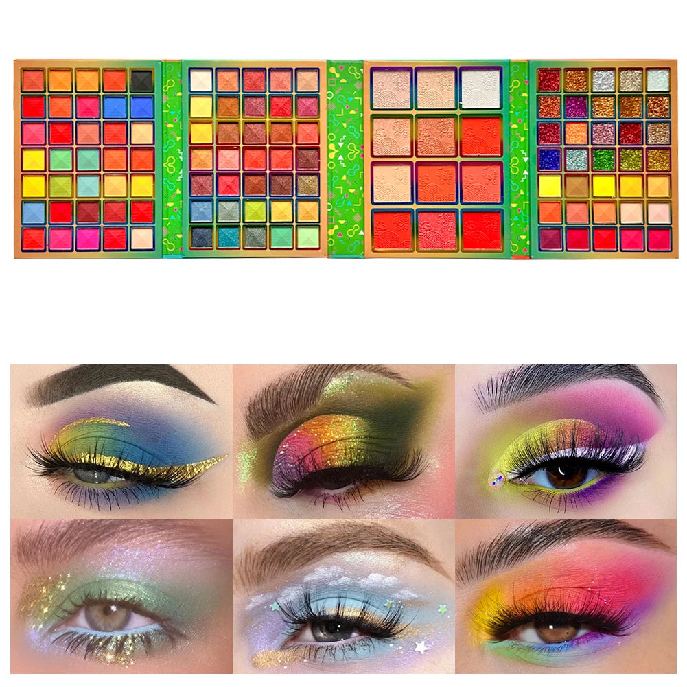 Luxury Pigment Eyeshadow Palette Blush Makeup 117 Colors DIY Eyes Zpaxo