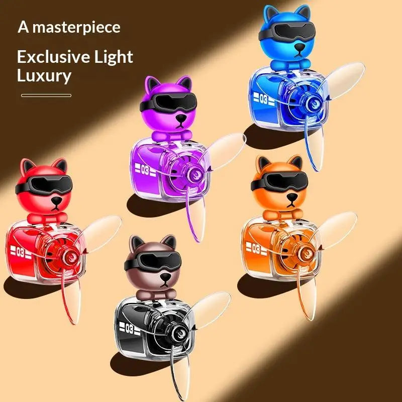Cartoon Dog Car Vent Clip Air Freshener – Rotatable Diffuser