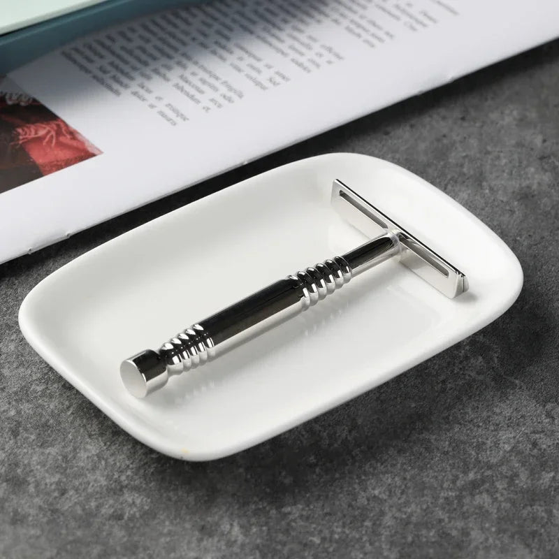 2026 Flash Sale！YAQI Romulus Polished 316 stainless Steel AC Blade Single-edged Mens Shaving Safety Razor Zpaxo