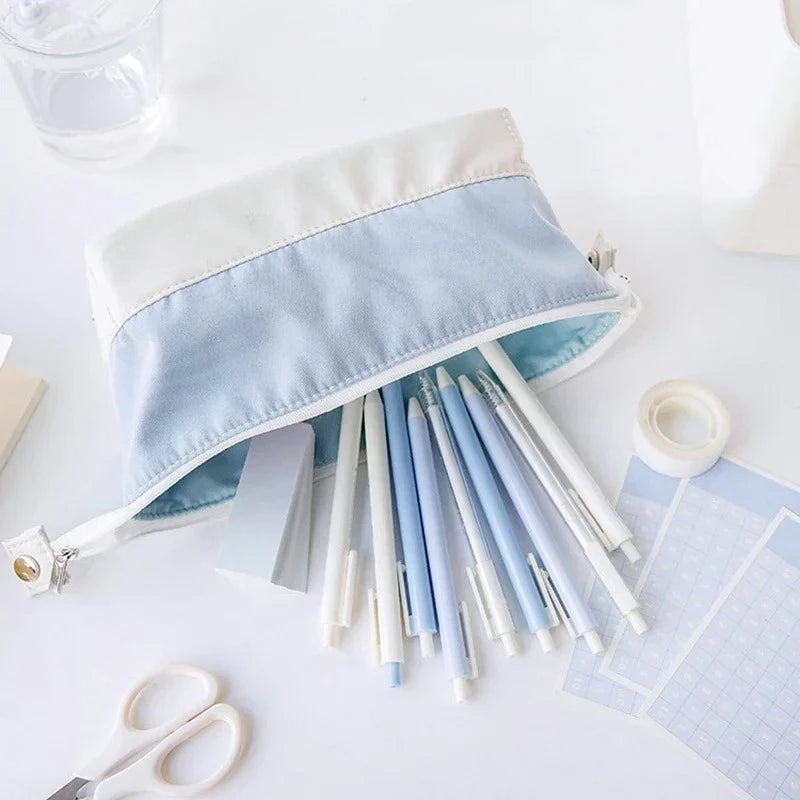 Korean Pencil Case Cute Soft Large Capacity Fashion Stationery Pouch