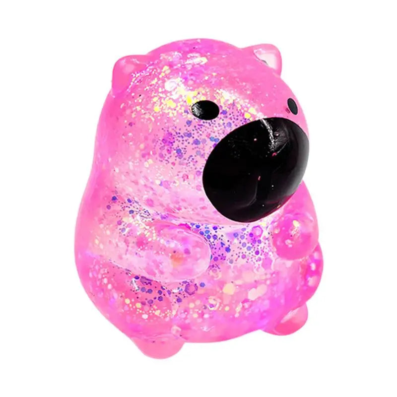 Kid Squeeze Toys Capybara Rubber Squeeze Model Slow Rebound Pinching Toys For Traveling Home Outdoor School Zpaxo