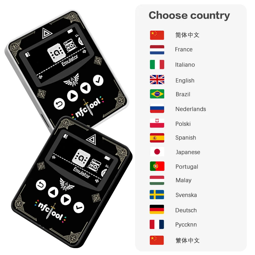 New Button-Operated Edition Smart NFC Pixl.Js Simulator For Switch/Switch 2/3DS/Wii U Support 14 Languages & OLED HD Screen Zpaxo