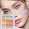 9-color Concealer palette - Full coverage - corrects spots, prevents sweating, acne, dark circles, and facilitates touch-ups Zpaxo 01