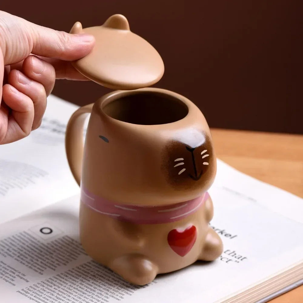 Ceramic Capybara Mug – Cute Cartoon Coffee & Milk Cup 400ml Ceramic Novelty Mug Zpaxo