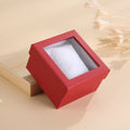 Pinstripe Watch Box – Transparent Jewelry Storage & Gift Case Watch Storage Box Zpaxo Red