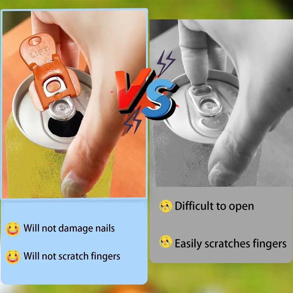 6/12Pcs Hole Multicolor Beverage Drink Opener Plastic Mini Simple Beverage Bottle Opener Dustproof Easy Pull Kitchen Accessories Zpaxo