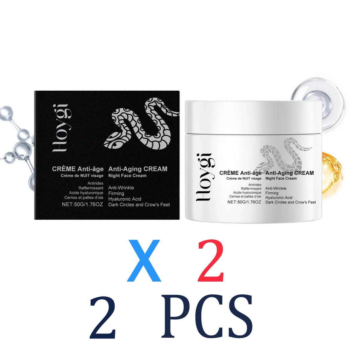 Daily Moisturizer Deep Hydration Lock Night Cream Stabilizing Zpaxo 2 Pcs