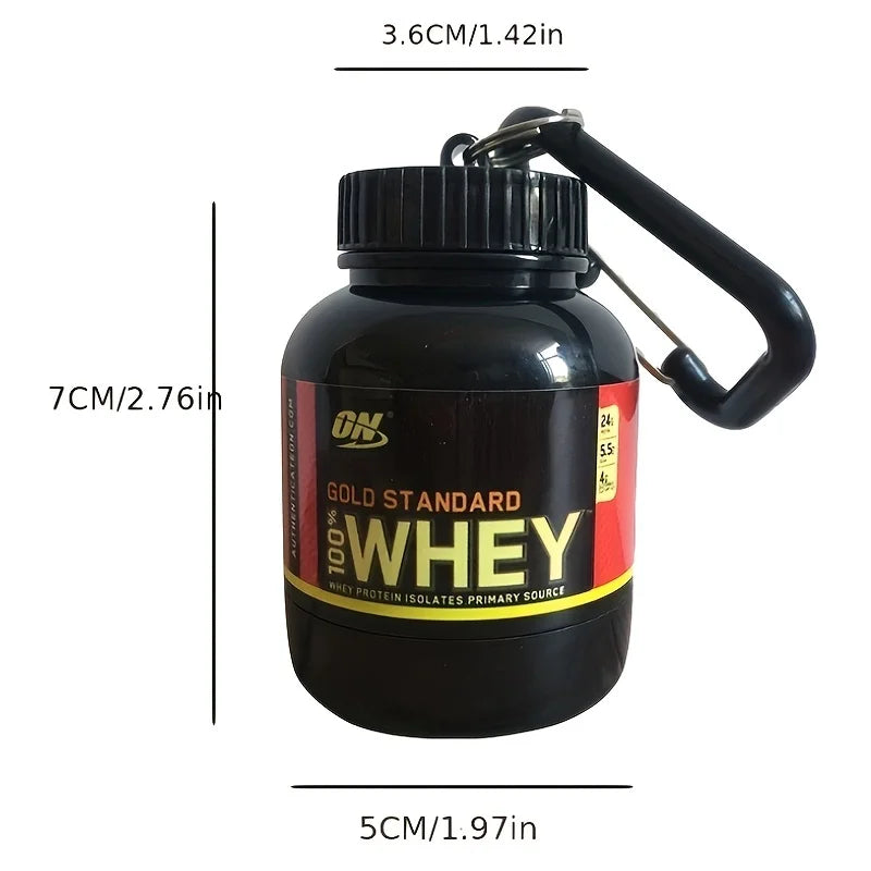 Outdoor Sport Mini Portable Protein Container Powder Bottle Whey