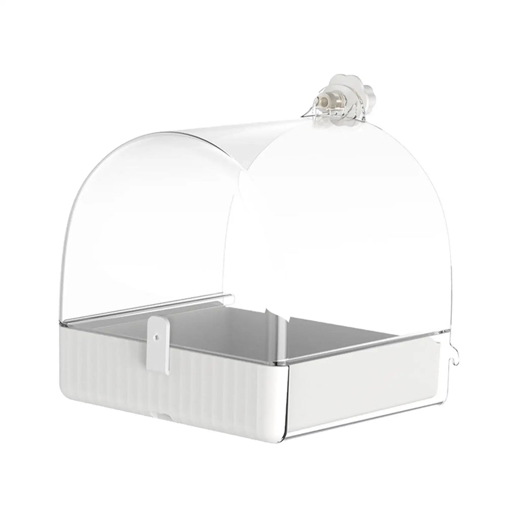 Clear Hanging Bird Bath Box for Parrots & Cockatiels Bird Bath Box Zpaxo
