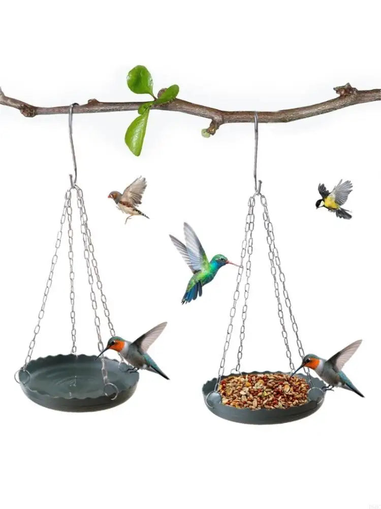 Garden Decoration Bird Bath Feeder With Chain Design For Outdoor Bird Watching Zpaxo