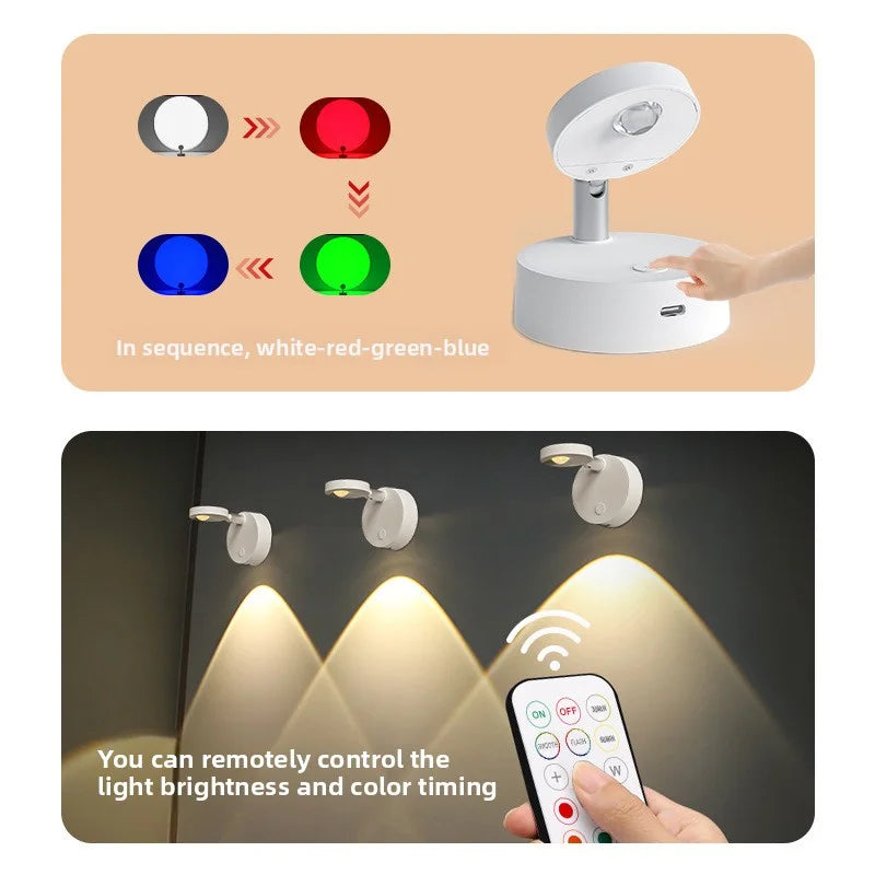 13-Color Remote LED Magnetic Lamp – Dimmable Wine Cabinet Light LED Magnetic Spotlight Zpaxo