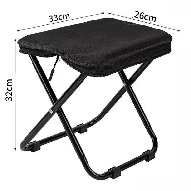New Outdoor Pencil Case Folding Small Horse Tie Portable Handbag Stool Camping Picnic Stool Ultra Light Stool Train Queue Chair Zpaxo Black XL