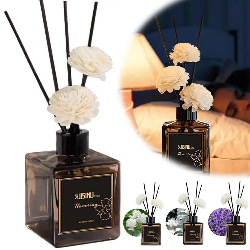50ml Flameless Reed Diffuser | Natural Essential Oil Air Freshener Reed Diffuser Set Zpaxo