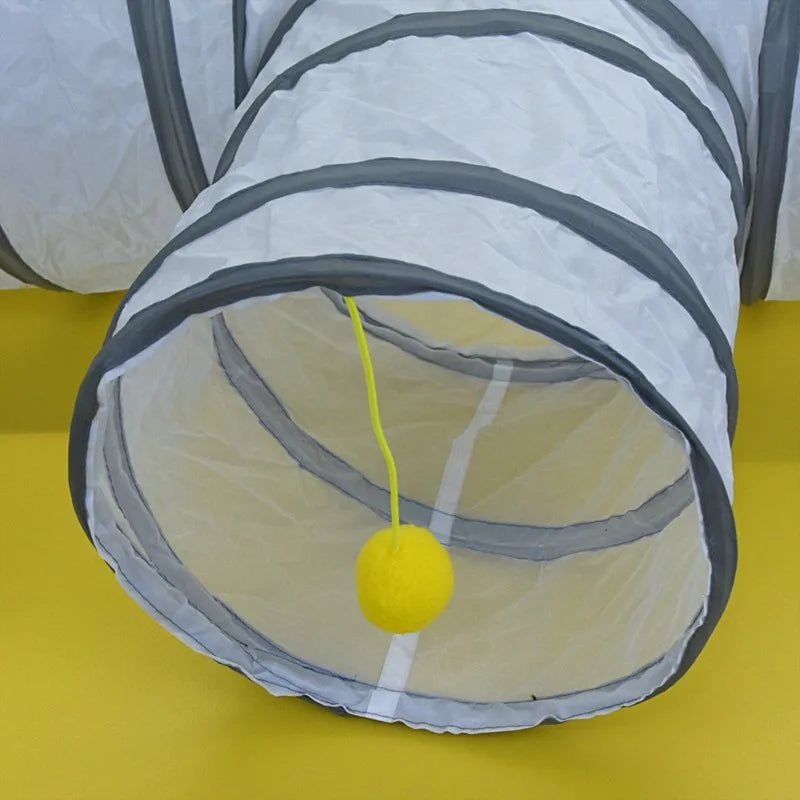 White Cat Passage Cat Tunnel Runway Cat Drilling Through The Ground Chinchilla Passage Pet Cat Toy Supplies Promote Relationship Zpaxo