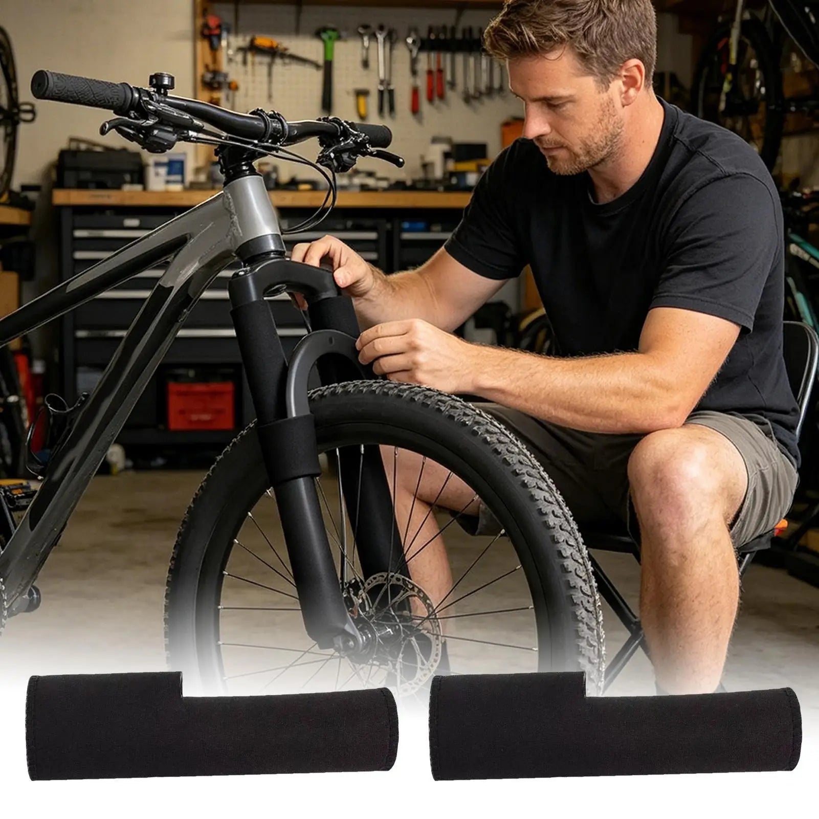 Bike Front Fork Protector Dustproof Sleeve Mountain Bicycle Shock