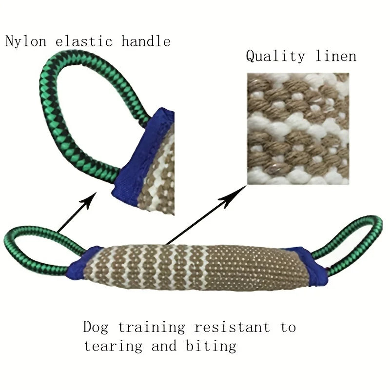 Durable Jute Dog Chew Sticks German Shepherd Training Molar Pick Up