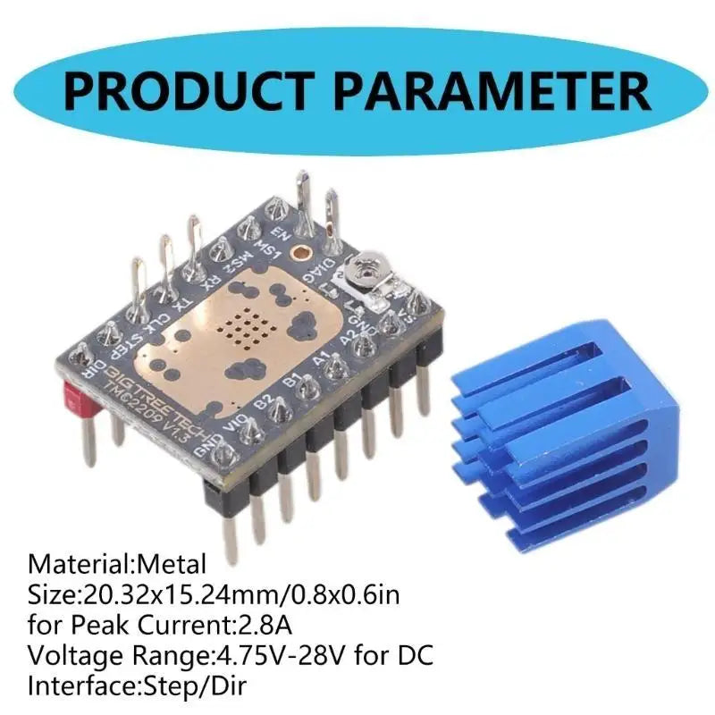 652F 3D Printer Part Stepstick Mute TMC2209 V1.2 Stepper Motor Driver For BTT SKR V1.4 SKR Mini E3 SKR 2 Ender3 V2 Voron 2.4 Zpaxo