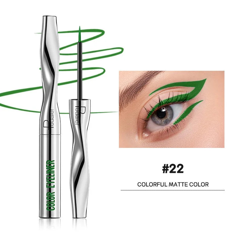 Colourful Eyeliner Liquid Waterproof Matte Pearllight Pen Long Zpaxo 22