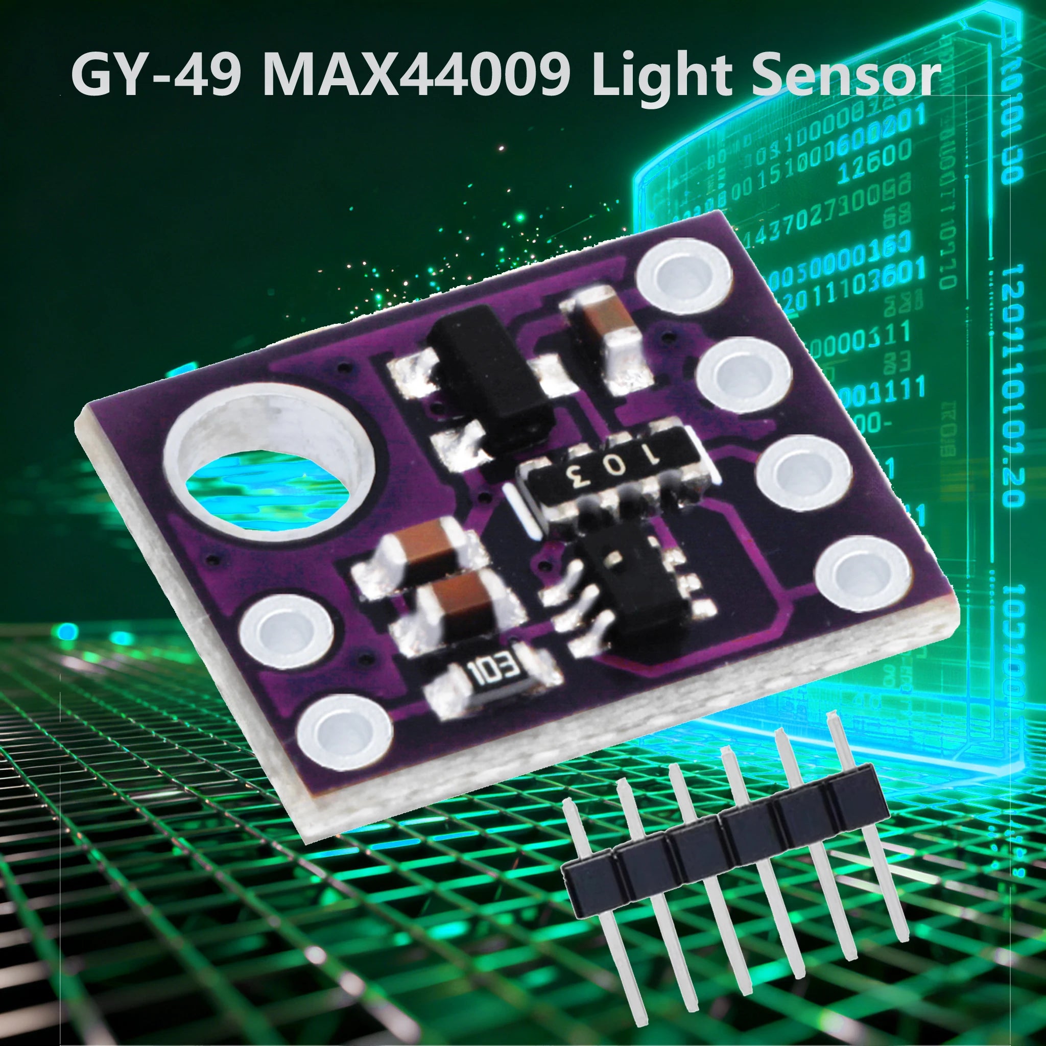 GY-49 MAX44009 Light Sensor – Ultra-Low Power 4-Pin I2C (1.7V-3.6V), Perfect for Arduino DIY Projects Zpaxo Default Title
