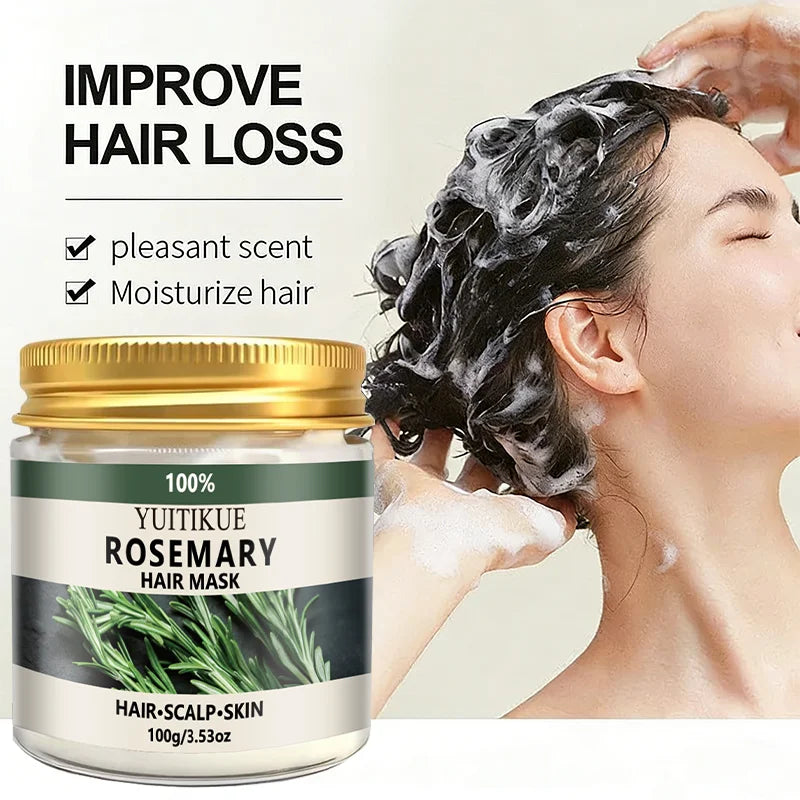 YUITIKUE Rosemary Hair Mask – Moisturize, Frizz Control & Elasticity Rosemary Hair Mask Zpaxo