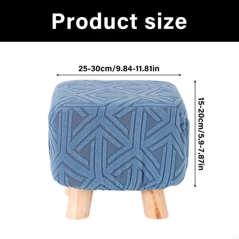 Elastic Footrest Foot Stool Slipcover Polyester Stretchy Fabric