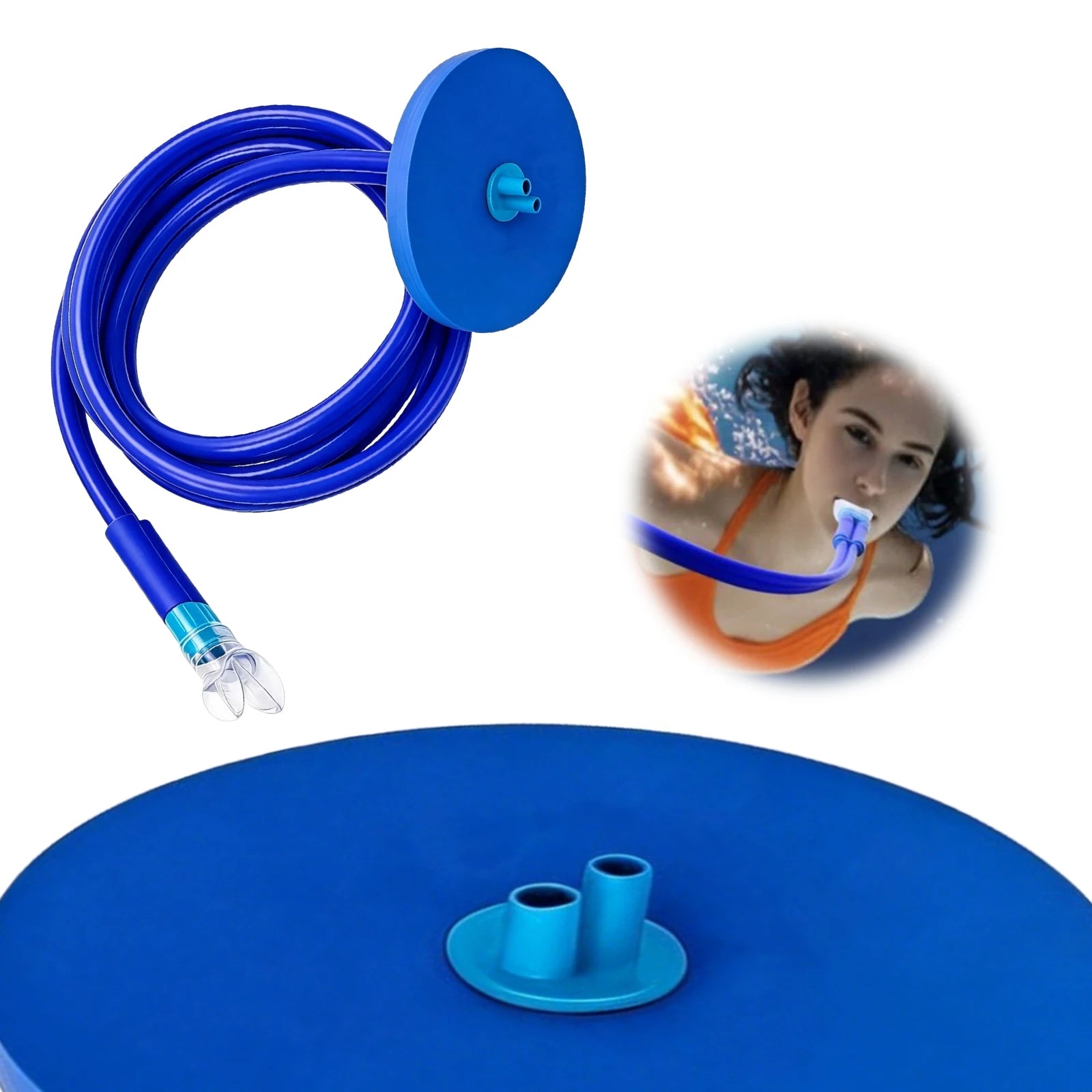 Diving Breathing Tube Leakproof Underwater Breather Tubes Reusable Thicken Silicone Diving Respirator For Adult Men And Women Zpaxo