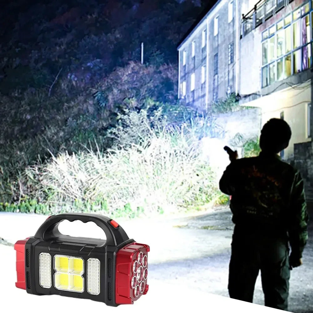 ESMARTER Solar USB LED Flashlight – 4 Modes, Waterproof, 1600 Lm