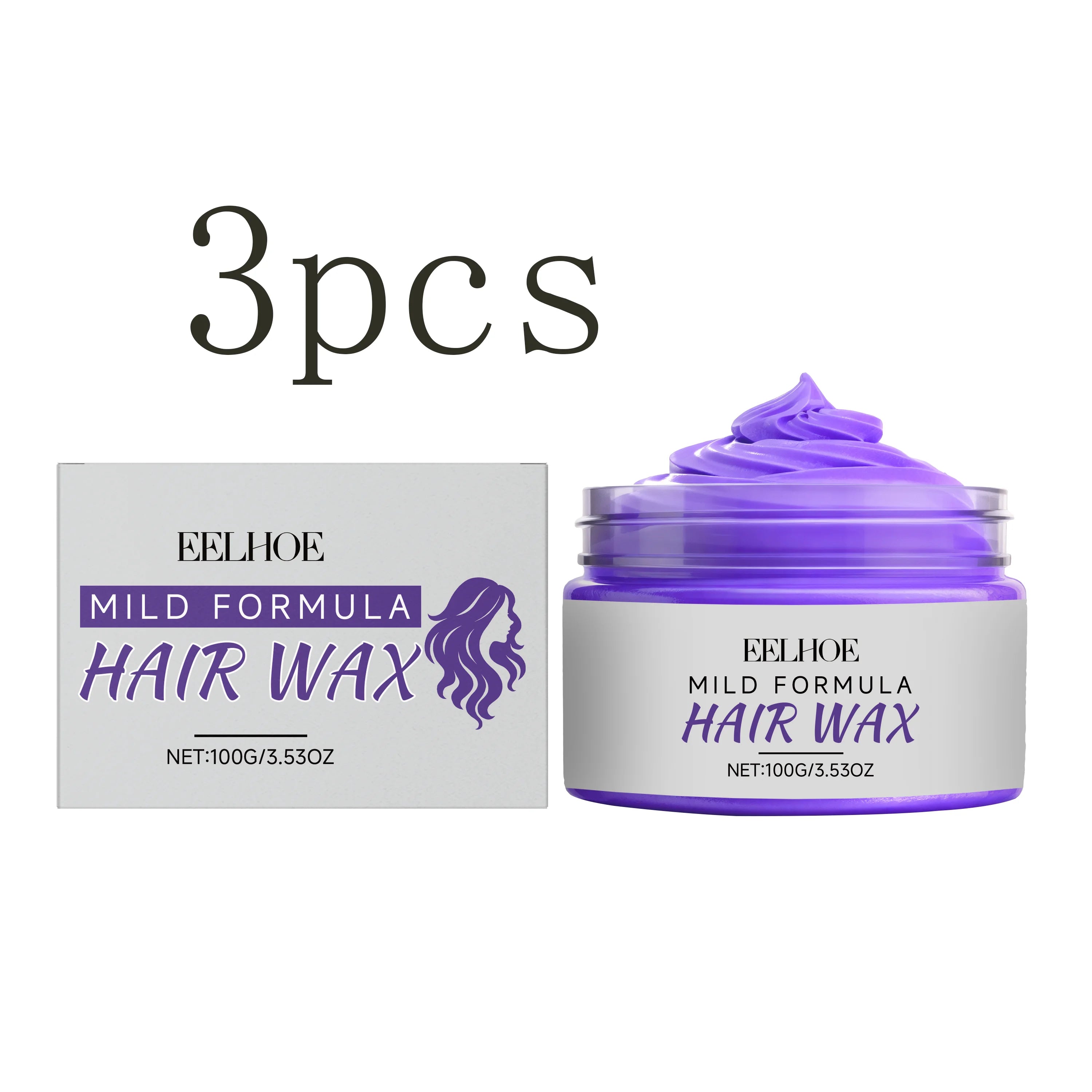 Purple Instant Hair Color Cream – Matte Pomade for Men & Women Hair Color Pomade Zpaxo 3pcs