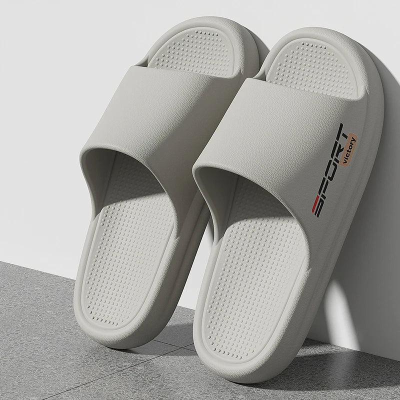 Soft Home Slippers Men Summer Couple Indoor Anti-slip Bathroom