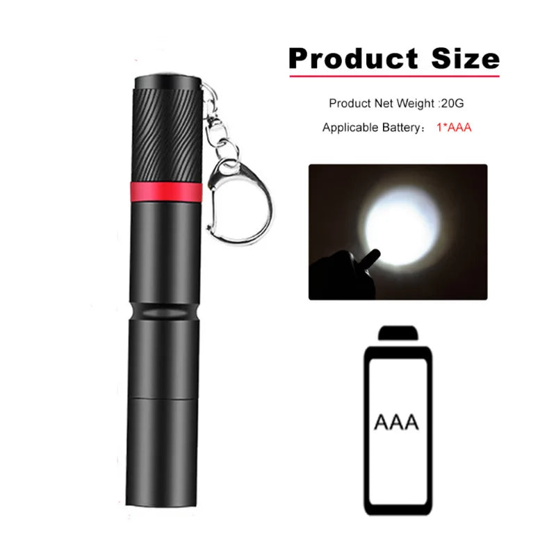 ESMARTER XPE LED Pen Flashlight – IP67 Waterproof, 500 Lm