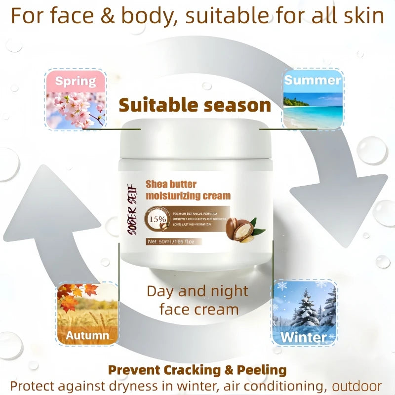 Hyaluronic Acid Shea Butter Skin Lotion 50ml Gentle Repair Sensitive Skin Hydrating Moisturizing Face Cream Zpaxo