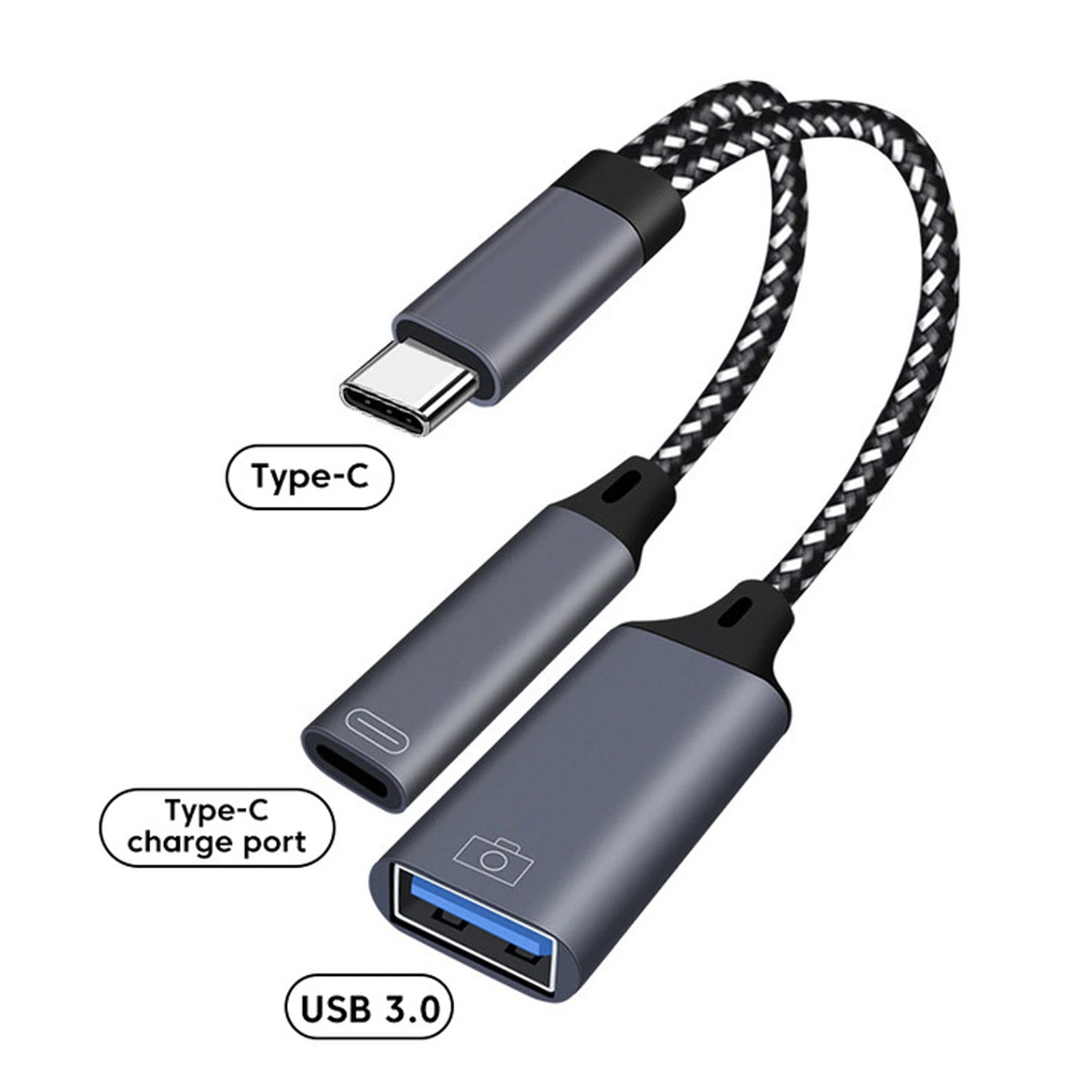 2 in1 C OTG Charging Adapter Cable USB Data Converter PD Charge Port